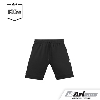 ARI KIDS EZY SHORTS - BLACK/WHITE กางเกงเด็กขาสั้น อาริ อีซี่ สีดำ