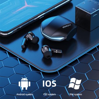 มีของพร้อมส่ง Lenovo หูฟังบลูทูธ TWS GM2 PRO หูฟังไร้สายตัดเสียงรบกวนอัจฉริยะ บลูทูธ5 3 หูฟัง แสงไฟLEDพร้อ ของแท้ 100  img 1