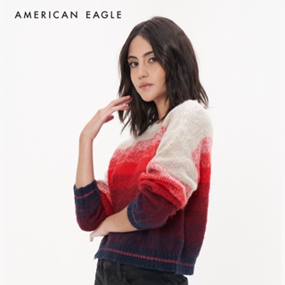 American Eagle Boxy Gradient Crewneck Sweater เสื้อ สเวตเตอร์ ผู้หญิง บ็อกซี่ คอกลม  (EWSH 034-9836-600)