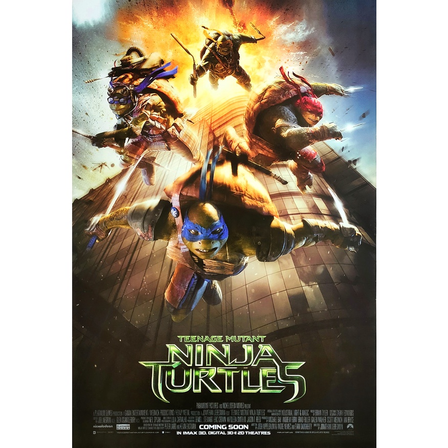 โปสเตอร์-หนัง-เต่านินจา-tmnt-teenage-mutant-ninja-turtles-2014-poster-24-x35-inch-double-side-orignal-raphael