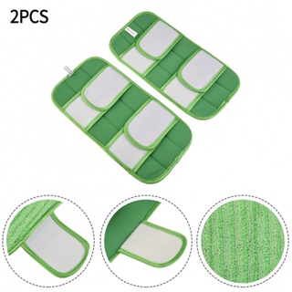 2pcs Premium Microfiber Reusable Mop Pads Green Fits For Swiffer Sweeper 12 Inch