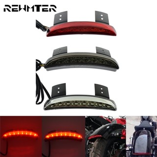 Motorcycle Chopped LED Rear Fender License Plate Brake Stop Tail Light Lamp For Harley Cafe Racer Sportster 883 1200 For