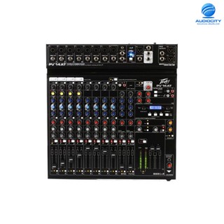 PEAVEY PV14AT มิกเซอร์ 14-channel Analog Mixer with Auto-Tune Pitch Correction, Bluetooth Connectivity