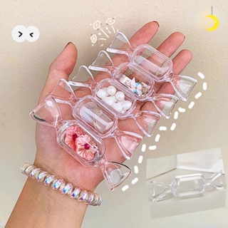 กล่องพลาสติกใส ขนาดเล็ก แบบพกพา สําหรับเก็บเครื่องประดับ ต่างหู แหวน