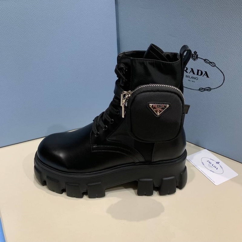 รองเท้า-prada-monolith-combat-boot-พร้อมส่ง-เข้าใหม่ล่าสุด