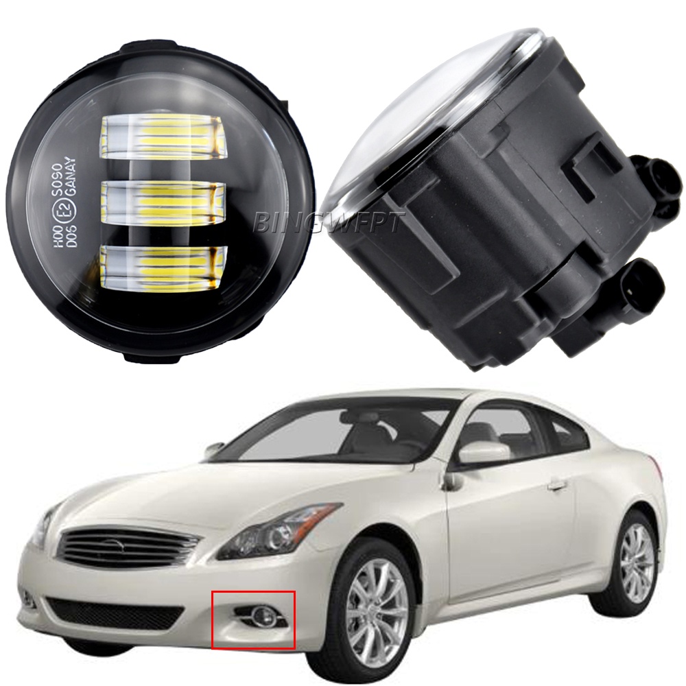 2pcs Car H11 LED Bulb Fog Light 12V Styling For Infiniti G G25 G37 2010