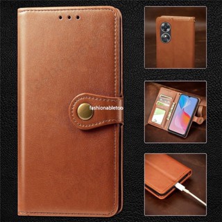 เคสโทรศัพท์หนัง ฝาพับแม่เหล็ก กันกระแทก พร้อมช่องใส่บัตร สําหรับ Oppo A17 K A17K A 17K A78 A58 Nfc A58Nfc A38 A18 A98 A 78 A 58 A 38 A 18 A 98 CPH2477 4G 5G