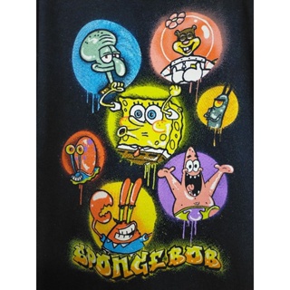 เสื้อยืด มือสอง ลายการ์ตูน spongebob อก 52 ยาว 31