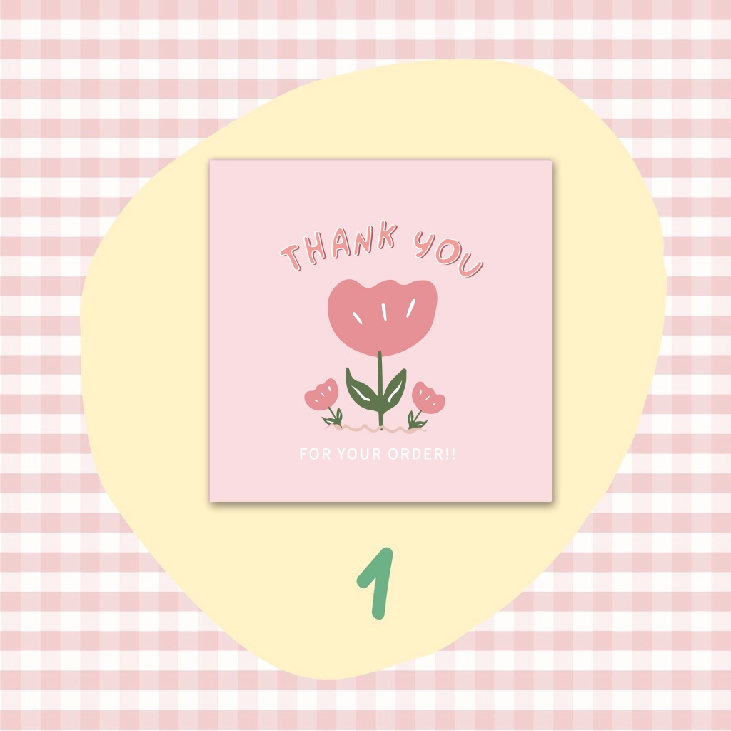 ภาพสินค้าการ์ดของขวัญ ทรงสี่เหลี่ยม ลายดอกไม้น่ารัก Thank You สําหรับตกแต่ง 50 ชิ้น ต่อแพ็ค จากร้าน fengchuang.th บน Shopee ภาพที่ 3