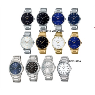 สินค้า [โค้ด WATCMAR20 ลด 20]CASIO นาฬิกาคาสิโอ ผู้ชาย รุ่น MTP-VT01D,MTP-VT01G,MTP-1183A ประกันศูณย์ CMG 1ปี
