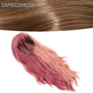 Capricorn315 Wig Bangs Purple Pink Curly Long Heat Resistant High Temperature Synthetic Hair for Daily Party Women