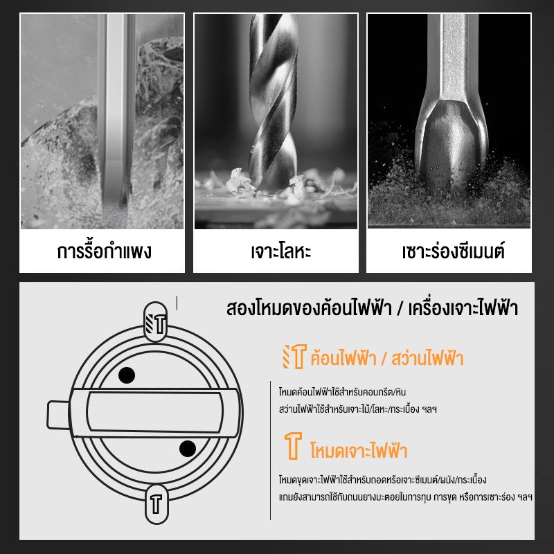 สว่านโรตารี่-เจาะคอนกรีต-2180w-สว่านเจาะปูน-สว่านเจาะคอนกรีต-รุ่นงานหนัก-สว่านโรตารี่-3-ระบบ-สว่านเจาะคอนกรีต-โรตารี่