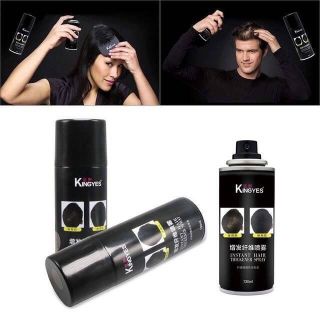 kingyes-hair-spray-สเปรย์ผมไฟเบอร์-ปิดผมบาง-แก้ปัญหาหัวล้าน-ผงไฟเบอร์สีดำ-ปิดผมบาง-หัวล้าน-ผมบาง