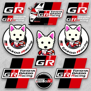สติกเกอร์ไวนิล ลายโลโก้รถยนต์ Toyota Gazoo Racing GR สําหรับตกแต่งรถยนต์