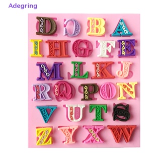 [Adegring] แม่พิมพ์ซิลิโคน ลายตัวอักษรภาษาอังกฤษ 3D สําหรับตัดตกแต่งเค้ก ช็อกโกแลต ก้อนน้ําตาล ฟองดองท์