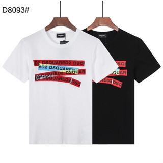 เสื้อทหาร 2022 เทรนด์แฟชั่น Dsquared2 Unisex Couple พิมพ์พรีเมี่ยมแขนสั้นกราฟิกเสื้อยืดกอธิคเสื้อยืด D8093