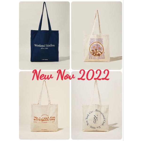 ภาพหน้าปกสินค้าพร้อมส่ง  กระเป๋าผ้า Cotton on Organic Tote Bag 2022 แท้100% การันตีส่งเร็ว จากร้าน fonfonfonshop บน Shopee