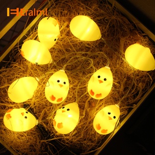 Eralml สายไฟหิ่งห้อย Led 10 ดวง 20 ดวง รูปไก่สีเหลือง สีขาวอบอุ่น ยาว 1.5 ม. 3 ม. สําหรับตกแต่งห้องนอน ระเบียง อีสเตอร์