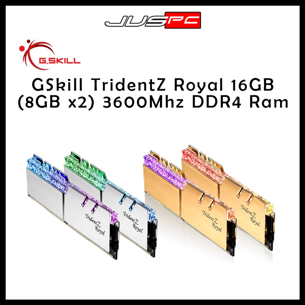 G.SKILL TridentZ Royal RGB 64 Go (4x16 Go) DDR4 3600MHz CL14 – Occasion Testée