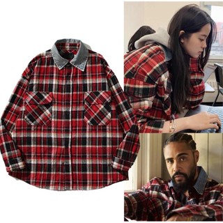 Fog เสื้อโค้ทยีน ผ้าฝ้าย พิมพ์ลาย ลายสก๊อต แฟชั่นสําหรับผู้ชาย และผู้หญิง