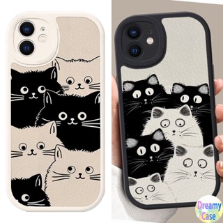 เคสโทรศัพท์มือถือนิ่ม ลายแมวตาโต สีดํา สีขาว สําหรับ Samsung Galaxy A04 A03S A22 A23 A24 A14 A13 A20S A53 A54 A70 A71 A72 A73 A30S A31 A32 A33 A34 A50S A51 A52S