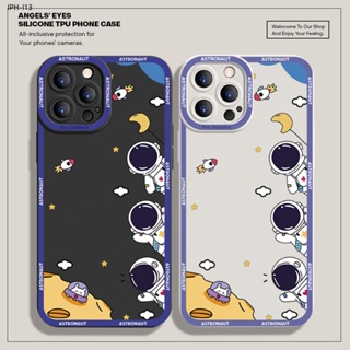 Compatible With iphone 13 12 Pro Max Mini เข้ากันได้ เคสไอโฟน สำหรับ Cartoon Cute Space Airmans เคส เคสโทรศัพท์ เคสมือถือ Full Cover Shell Shockproof Back Cover Protective Cases