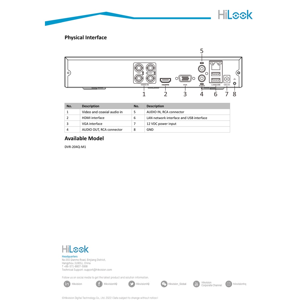 hilook-เครื่องบันทึกกล้องวงจรปิด-4-ช่อง-มี-ai-แยกคนแยกรถ-รุ่น-204q-m1-c-รองรับกล้องมีไมค์