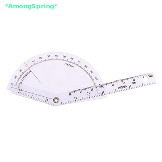 Amongspring&gt; ใหม่ ไม้โปรแทรกเตอร์วัดมุม 180 องศา แบบพลาสติก