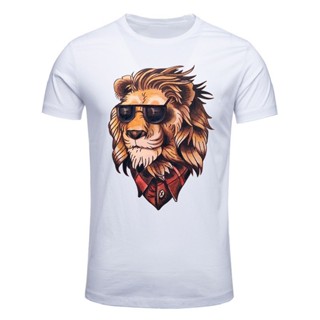 เสื้อยืดผู้ Lmytx2 เสื้อยืดแขนสั้น พิมพ์ลาย Amazing Crown Lion 2 พลัสไซซ์ สําหรับผู้ชาย S-5XL