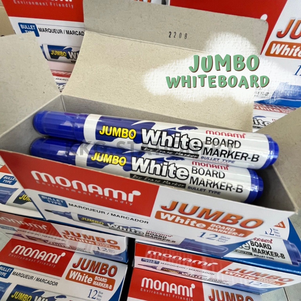 พร้อมส่ง! ปากกาไวท์บอร์ด จัมโบ้ Monami Jumbo whiteboard marker มี 4 สี