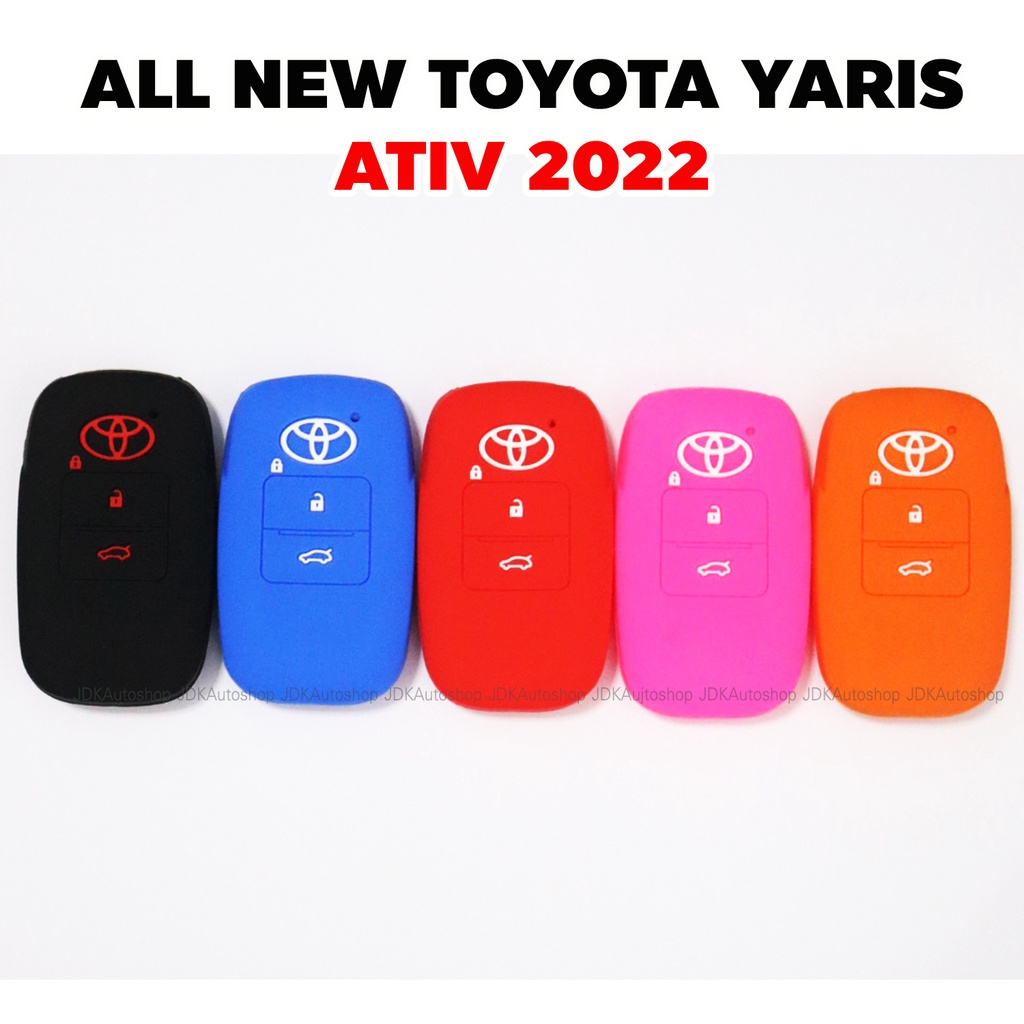ภาพหน้าปกสินค้าALL NEW TOYOTA YARIS ATIV 2022 2023 ใหม่ล่าสุด ซองกุญแจ ซิลิโคน กระเป๋าใส่กุญแจ ซองกุญแจนิรภัย 2 ปุ่มกด จากร้าน jdkautoshop บน Shopee