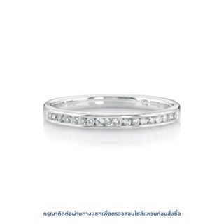 แหวนเพชรแถวครึ่งวง Classic Channel Half Diamond Band (RE005)