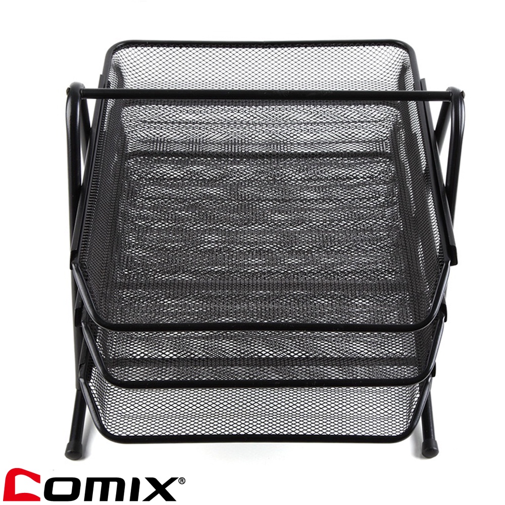 comix-b2163-metal-mesh-three-layer-file-tray3-ชั้นวางเอกสาร-3-ชั้น-ชั้นเหล็ก-อุปกรณ์-สำนักงาน