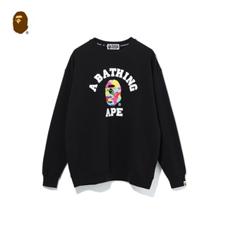 Bape เสื้อกันหนาว คอกลม พิมพ์ลายตัวอักษร Ape Head หลากสี สไตล์คลาสสิก แฟชั่นฤดูใบไม้ร่วง ฤดูหนาว 13508X