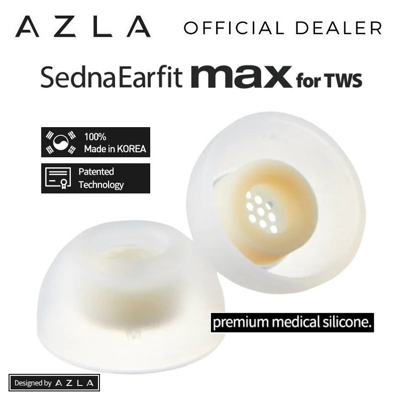 azla-sednaearfit-max-ปลายหูฟังซิลิโคน-เกรดการแพทย์-สําหรับหูฟังไร้สาย-true-2-คู่-2022