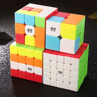 Qiyi ชุดลูกบาศก์ปริศนา ไร้สติกเกอร์ ขนาด 2x2x2 3x3x3 4x4x4 5x5x5 4 แพ็ค