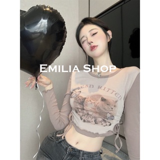 EMILIA SHOP เสื้อครอป 2022 ใหม่ ES220283