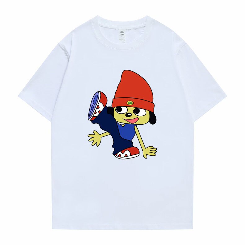 เสื้อคนอ้วนผญ-parappa-the-rapper-tshirt-men-women-แฟชั่นฮิปฮอปเสื้อยืดขนาดใหญ่อะนิเมะการ์ตูนเสื้อยืดแขนสั้นผู้ชายบริสุทธ