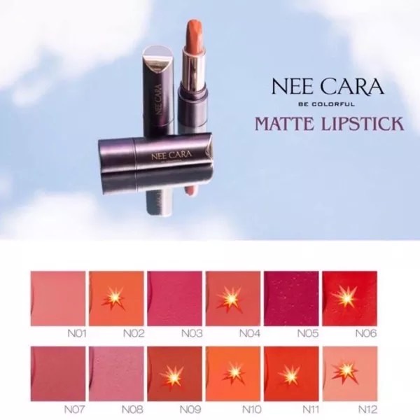 nee-cara-matte-lipstick-n307-นีคาร่า-บี-คัลเลอร์ฟลู-ลิปสติก-ราคาพิเศษ-ไม่มีกล่อง