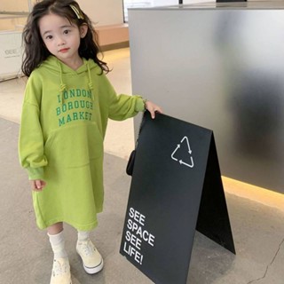 Bobora เสื้อกันหนาว แขนยาว มีฮู้ด พิมพ์ลายตัวอักษร เรียบง่าย สไตล์เกาหลี แฟชั่นฤดูใบไม้ร่วง ฤดูหนาว สําหรับเด็กผู้หญิง