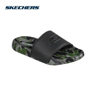 ภาพหน้าปกสินค้าSkechers สเก็ตเชอร์ส รองเท้าแตะผู้ชาย Men Sport Casual Side Lines 2.0 Vermake Slides - 8790102-OLV ที่เกี่ยวข้อง