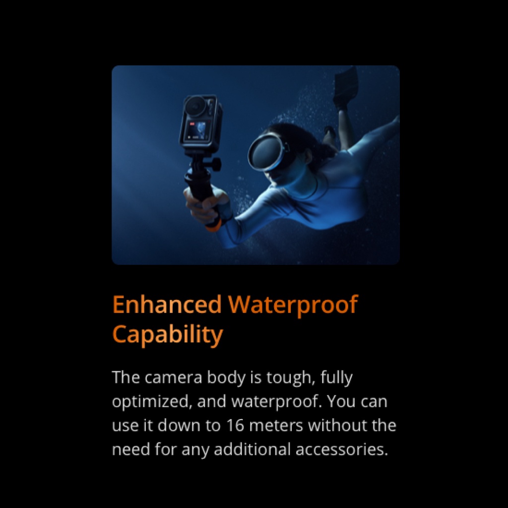 ภาพสินค้าDJI Osmo Action 3 Adventure / Standard Combo กล้องถ่ายใต้น้ำ กันน้ำได้ 16 ม. ถ่ายภาพความละเอียด 12MP จากร้าน dji_official_store บน Shopee ภาพที่ 7
