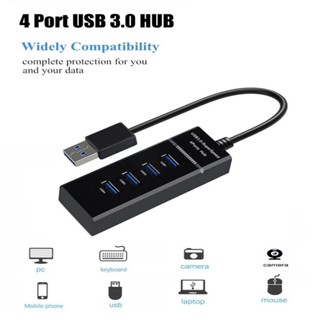 USB HUB 3.0 5Gbps 4 Ports Splitter Adapter Super Speed High Quality Computer Peripherals Black - intl