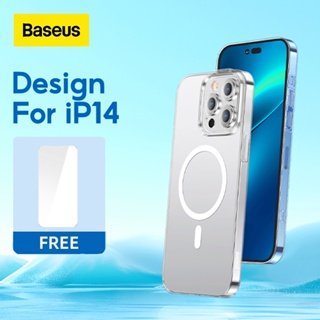 Baseus เคสโทรศัพท์แม่เหล็กใส สําหรับ iPhone 14 Pro เคสชาร์จไร้สาย สําหรับ iPhone14 Pro Max เคสแม่เหล็ก