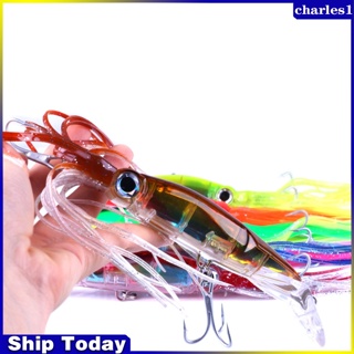 Charles เหยื่อปลอม รูปปลาหมึกปลอม สีสันสดใส สําหรับตกปลา 40 กรัม