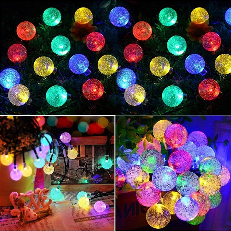 พร้อมส่ง-โซล่าเซลล์-20-30-50-100-led-ไฟกระพริบ-แต่งสว-ไฟแต่งสวน-ไฟวินเทจ-ไฟปิงปอง-ต่อหลายๆชุดได้ไม่ต้องเดินสาย-โคมไฟ-led