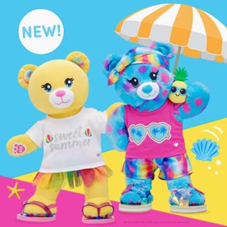 ตุ๊กตาบิ้วอะแบร์ Summer หมีปะการัง Polkadot ✨รุ่นใหม่⭐️Build-A-Bear Workshop⭐️🇺🇸สินค้ามือสองสภาพดีนำเข้าจากอเมริกาแท้ 💯