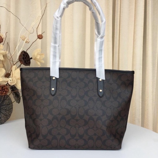 coach-bag-f58292-กระเป๋าโท้ท-มีซิป-ลายเซ็น-mahogany-ของแท้-รุ่นลิมิเต็ด