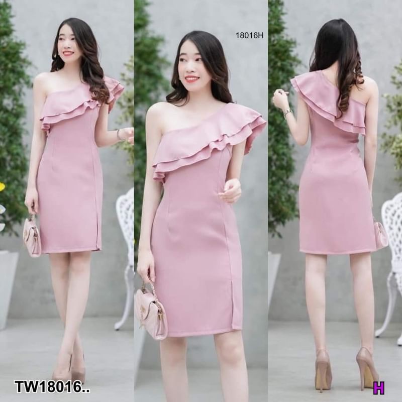 tw18016-dress-ชุดแซกออกงานเรียบหรู