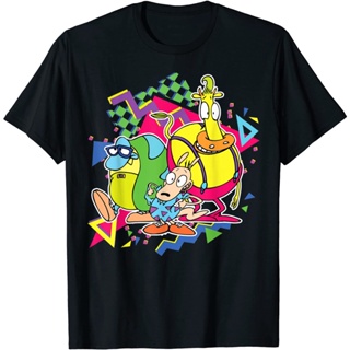 Nickelodeon Rockos Modern Life 90s Group T-Shirt - Mens T-Shirt